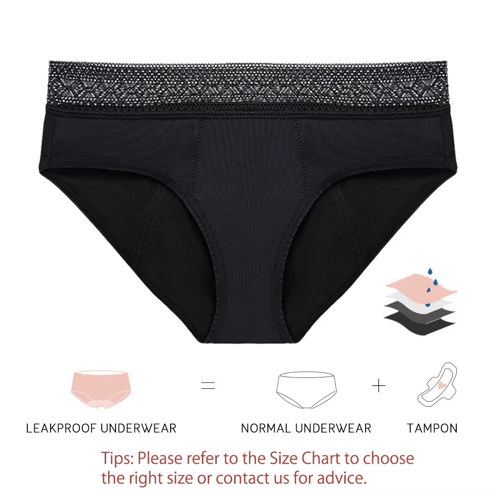 4 Layer Menstrual Panties for Women Period Panties Absorbent Panties for Period Leakproof Period Underwear Culotte Menstruelle