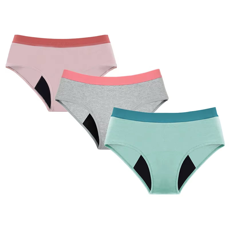 Girls Children Leak-Proof Panties for Teenager Menstrual Underwear Soft Modal Kids Briefs Cute Pink Lingerie Incontinence 5Color
